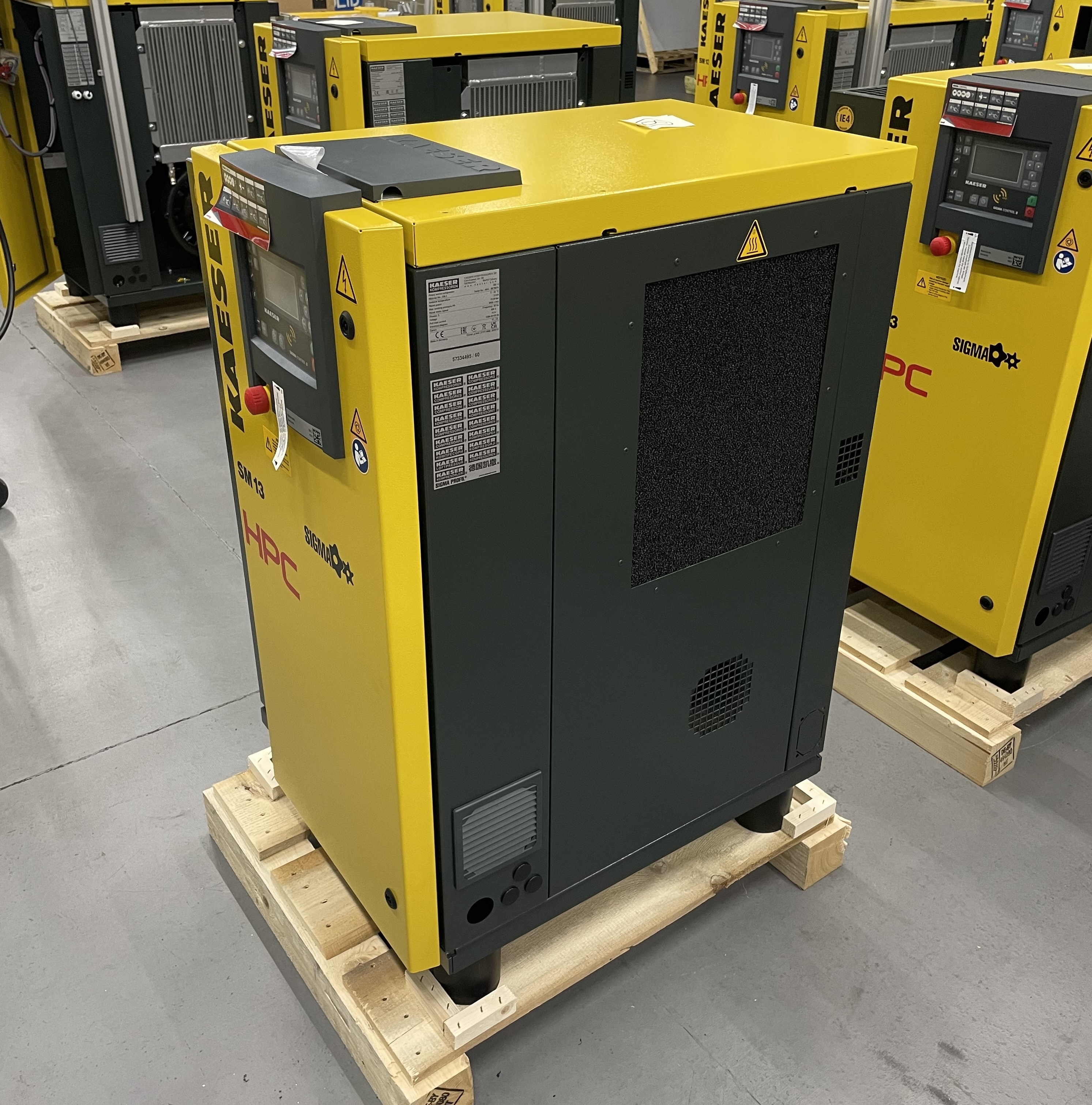 Pre-modification SM13 HPC-Kaeser compressor