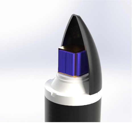 Full kick-stage vehicle CAD model