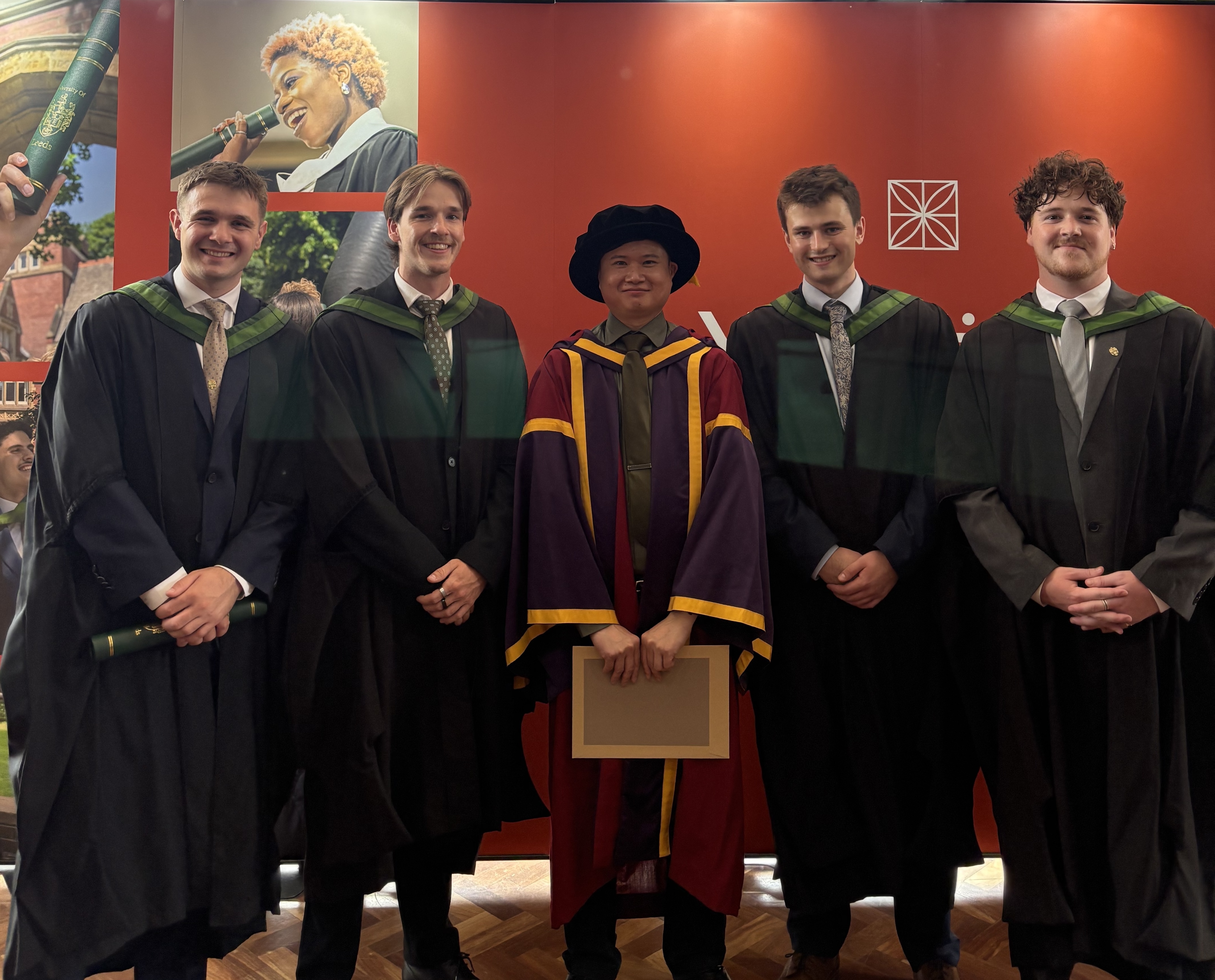 The kick-stage team at graduation