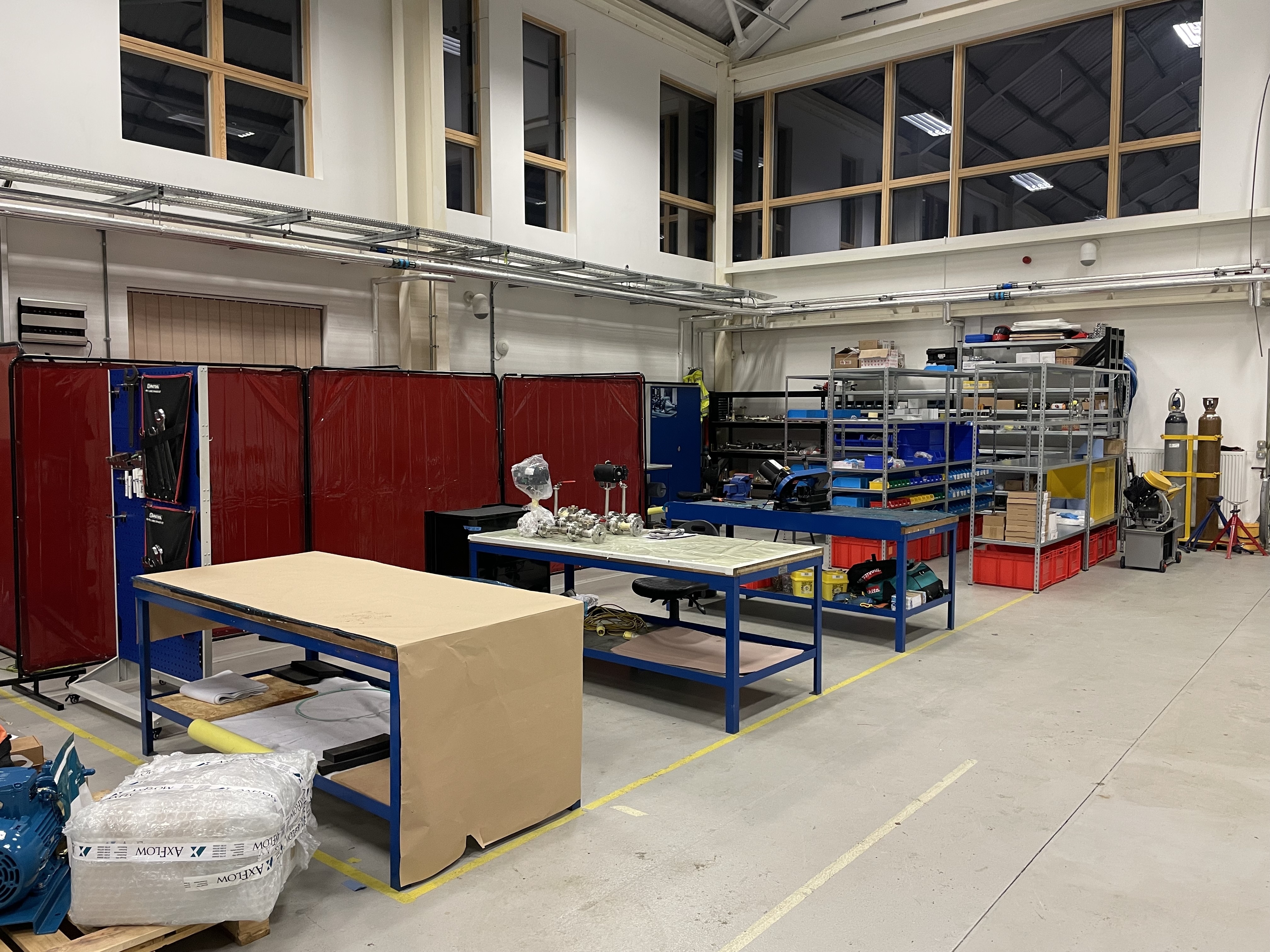 Reorganised workshop space
